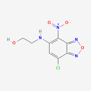 molecular formula C8H7ClN4O4 B2630144 2-[(7-Chloro-4-nitro-2,1,3-benzoxadiazol-5-yl)amino]ethanol CAS No. 378201-55-9