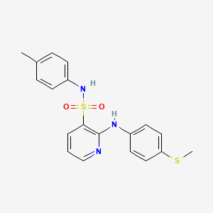 molecular formula C19H19N3O2S2 B2630145 N-(4-methylphenyl)-2-{[4-(methylsulfanyl)phenyl]amino}pyridine-3-sulfonamide CAS No. 1242882-95-6