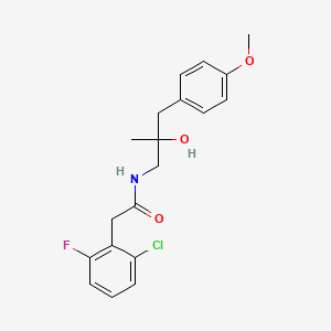 molecular formula C19H21ClFNO3 B2630146 2-(2-chloro-6-fluorophenyl)-N-[2-hydroxy-3-(4-methoxyphenyl)-2-methylpropyl]acetamide CAS No. 1795487-82-9