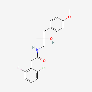 molecular formula C19H21ClFNO3 B2630146 2-(2-chloro-6-fluorophenyl)-N-(2-hydroxy-3-(4-methoxyphenyl)-2-methylpropyl)acetamide CAS No. 1795487-82-9