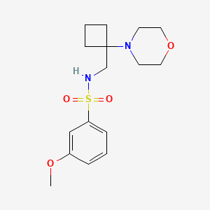 molecular formula C16H24N2O4S B2630151 3-Methoxy-N-[(1-morpholin-4-ylcyclobutyl)methyl]benzenesulfonamide CAS No. 2380178-87-8