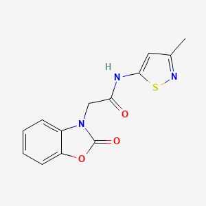 molecular formula C13H11N3O3S B2630213 N-(3-methylisothiazol-5-yl)-2-(2-oxobenzo[d]oxazol-3(2H)-yl)acetamide CAS No. 1207042-01-0