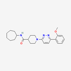 molecular formula C24H32N4O2 B2630220 N-cycloheptyl-1-[6-(2-methoxyphenyl)pyridazin-3-yl]piperidine-4-carboxamide CAS No. 1203140-37-7