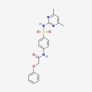 molecular formula C20H20N4O4S B2630221 N-{4-[(4,6-dimethylpyrimidin-2-yl)sulfamoyl]phenyl}-2-phenoxyacetamide 