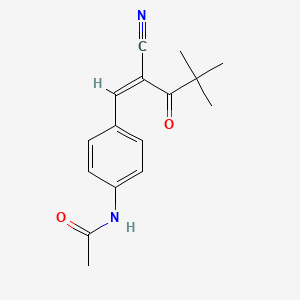 N-[4-[(Z)-2-cyano-4,4-dimethyl-3-oxopent-1-enyl]phenyl]acetamide