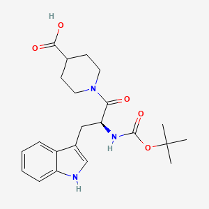 1-[(2S)-3-(1H-indol-3-yl)-2-[(2-methylpropan-2-yl)oxycarbonylamino]propanoyl]piperidine-4-carboxylic acid