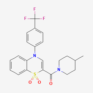2-(4-methylphenoxy)-N-(2-{[(5-phenyl-1,3,4-oxadiazol-2-yl)methyl]thio}phenyl)acetamide