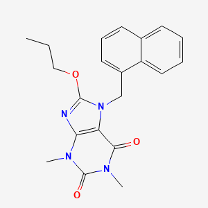 1,3-dimethyl-7-(naphthalen-1-ylmethyl)-8-propoxy-1H-purine-2,6(3H,7H)-dione