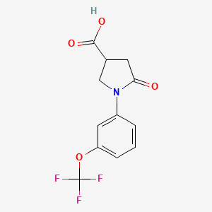 5-Oxo-1-[3-(trifluoromethoxy)phenyl]pyrrolidine-3-carboxylic acid