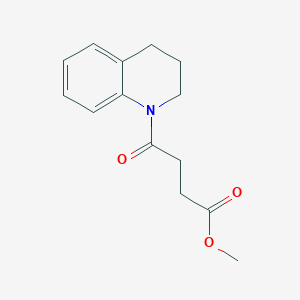 molecular formula C14H17NO3 B2630281 methyl 4-(3,4-dihydroquinolin-1(2H)-yl)-4-oxobutanoate CAS No. 349644-02-6