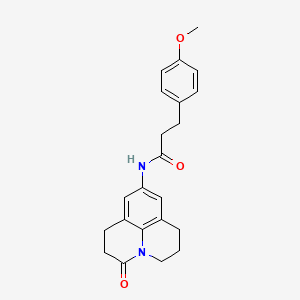3-(4-methoxyphenyl)-N-(3-oxo-1,2,3,5,6,7-hexahydropyrido[3,2,1-ij]quinolin-9-yl)propanamide