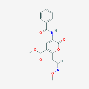 methyl 3-(benzoylamino)-6-[2-(methoxyimino)ethyl]-2-oxo-2H-pyran-5-carboxylate