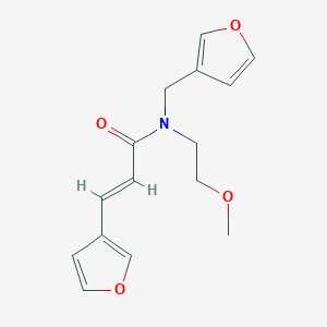 (E)-3-(furan-3-yl)-N-(furan-3-ylmethyl)-N-(2-methoxyethyl)acrylamide