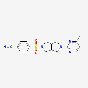 4-[[2-(4-Methylpyrimidin-2-yl)-1,3,3a,4,6,6a-hexahydropyrrolo[3,4-c]pyrrol-5-yl]sulfonyl]benzonitrile