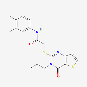 N-(3,4-dimethylphenyl)-2-[(4-oxo-3-propyl-3,4-dihydrothieno[3,2-d]pyrimidin-2-yl)sulfanyl]acetamide