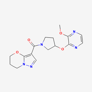 (6,7-dihydro-5H-pyrazolo[5,1-b][1,3]oxazin-3-yl)(3-((3-methoxypyrazin-2-yl)oxy)pyrrolidin-1-yl)methanone