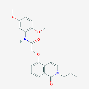 molecular formula C22H24N2O5 B2630300 N-(2,5-dimethoxyphenyl)-2-[(1-oxo-2-propyl-1,2-dihydroisoquinolin-5-yl)oxy]acetamide CAS No. 898411-63-7