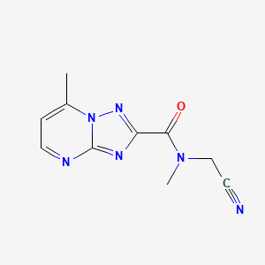 molecular formula C10H10N6O B2630302 N-(Cyanomethyl)-N,7-dimethyl-[1,2,4]triazolo[1,5-a]pyrimidine-2-carboxamide CAS No. 2220196-98-3