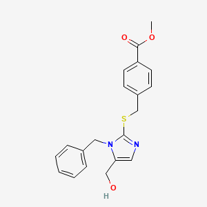 methyl 4-(((1-benzyl-5-(hydroxymethyl)-1H-imidazol-2-yl)thio)methyl)benzoate