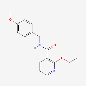 molecular formula C16H18N2O3 B2630312 2-ethoxy-N-[(4-methoxyphenyl)methyl]pyridine-3-carboxamide CAS No. 866019-13-8