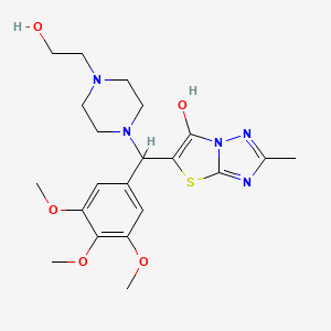 5-((4-(2-Hydroxyethyl)piperazin-1-yl)(3,4,5-trimethoxyphenyl)methyl)-2-methylthiazolo[3,2-b][1,2,4]triazol-6-ol