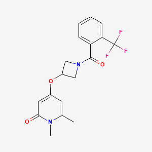 1,6-dimethyl-4-((1-(2-(trifluoromethyl)benzoyl)azetidin-3-yl)oxy)pyridin-2(1H)-one