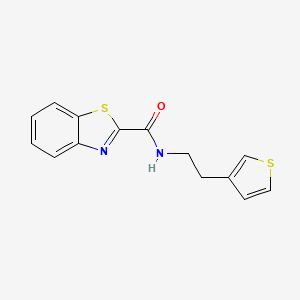 molecular formula C14H12N2OS2 B2630323 N-(2-(thiophen-3-yl)ethyl)benzo[d]thiazole-2-carboxamide CAS No. 1251624-83-5