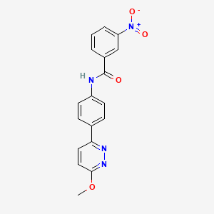 molecular formula C18H14N4O4 B2630347 N-[4-(6-methoxypyridazin-3-yl)phenyl]-3-nitrobenzamide CAS No. 941946-13-0