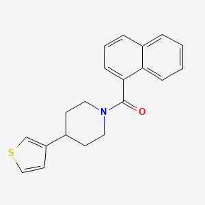 molecular formula C20H19NOS B2630348 Naphthalen-1-yl(4-(thiophen-3-yl)piperidin-1-yl)methanone CAS No. 1396768-12-9