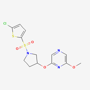 2-((1-((5-Chlorothiophen-2-yl)sulfonyl)pyrrolidin-3-yl)oxy)-6-methoxypyrazine