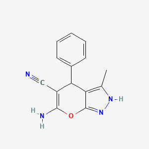 6-Amino-3-methyl-4-phenyl-1,4-dihydropyrano[2,3-c]pyrazole-5-carbonitrile