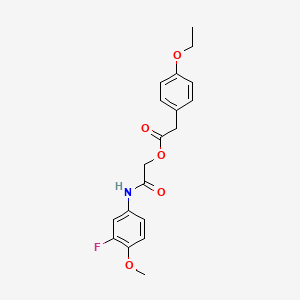 [(3-Fluoro-4-methoxyphenyl)carbamoyl]methyl 2-(4-ethoxyphenyl)acetate