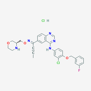 molecular formula C30H28Cl2FN5O3 B2630385 Epertinib hydrochloride 