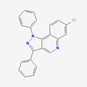 molecular formula C22H14ClN3 B2630386 7-chloro-1,3-diphenyl-1H-pyrazolo[4,3-c]quinoline CAS No. 901045-06-5