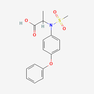 molecular formula C16H17NO5S B2630426 N-(methylsulfonyl)-N-(4-phenoxyphenyl)alanine CAS No. 1009535-60-7