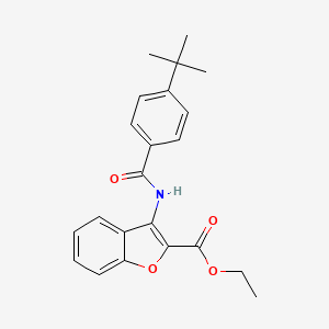 molecular formula C22H23NO4 B2630430 Ethyl 3-(4-(tert-butyl)benzamido)benzofuran-2-carboxylate CAS No. 477499-24-4