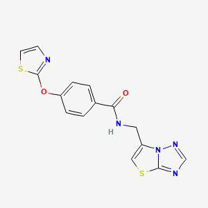 B2630432 4-(thiazol-2-yloxy)-N-(thiazolo[3,2-b][1,2,4]triazol-6-ylmethyl)benzamide CAS No. 2097901-18-1