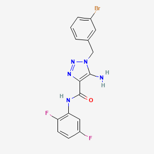 molecular formula C16H12BrF2N5O B2630438 5-amino-1-(3-bromobenzyl)-N-(2,5-difluorophenyl)-1H-1,2,3-triazole-4-carboxamide CAS No. 899737-34-9
