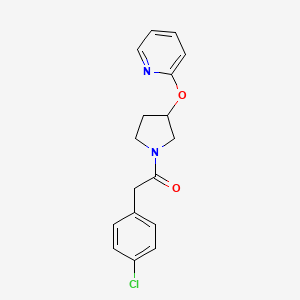 2-(4-Chlorophenyl)-1-(3-(pyridin-2-yloxy)pyrrolidin-1-yl)ethanone