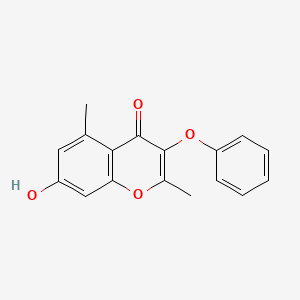 molecular formula C17H14O4 B2630445 7-hydroxy-2,5-dimethyl-3-phenoxy-4H-chromen-4-one CAS No. 315233-09-1