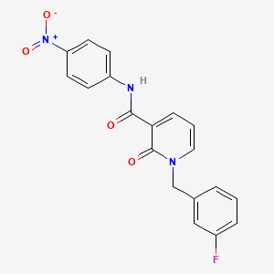 molecular formula C19H14FN3O4 B2630449 1-(3-fluorobenzyl)-N-(4-nitrophenyl)-2-oxo-1,2-dihydropyridine-3-carboxamide CAS No. 941902-88-1