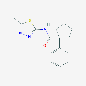 molecular formula C15H17N3OS B263047 N-(5-methyl-1,3,4-thiadiazol-2-yl)-1-phenylcyclopentanecarboxamide 