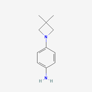 molecular formula C11H16N2 B2630481 4-(3,3-Dimethylazetidin-1-yl)aniline CAS No. 1540212-59-6
