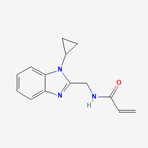 molecular formula C14H15N3O B2630507 N-[(1-cyclopropyl-1H-1,3-benzodiazol-2-yl)methyl]prop-2-enamide CAS No. 2308383-51-7
