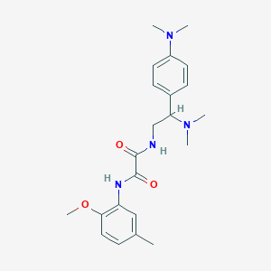 molecular formula C22H30N4O3 B2630561 N'-[2-(dimethylamino)-2-[4-(dimethylamino)phenyl]ethyl]-N-(2-methoxy-5-methylphenyl)ethanediamide CAS No. 941994-91-8