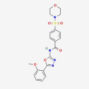 molecular formula C20H20N4O6S B2630583 N-(5-(2-methoxyphenyl)-1,3,4-oxadiazol-2-yl)-4-(morpholinosulfonyl)benzamide CAS No. 501352-14-3