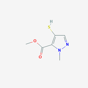 molecular formula C6H8N2O2S B2630624 Methyl 2-methyl-4-sulfanylpyrazole-3-carboxylate CAS No. 2402829-35-8