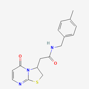 B2630626 N-(4-methylbenzyl)-2-(5-oxo-3,5-dihydro-2H-thiazolo[3,2-a]pyrimidin-3-yl)acetamide CAS No. 946263-71-4