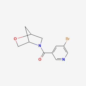 molecular formula C11H11BrN2O2 B2630646 2-Oxa-5-azabicyclo[2.2.1]heptan-5-yl(5-bromopyridin-3-yl)methanone CAS No. 1853206-53-7