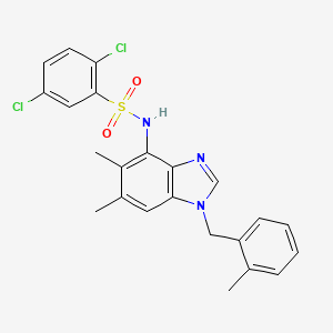2,5-dichloro-N-[5,6-dimethyl-1-(2-methylbenzyl)-1H-1,3-benzimidazol-4-yl]benzenesulfonamide